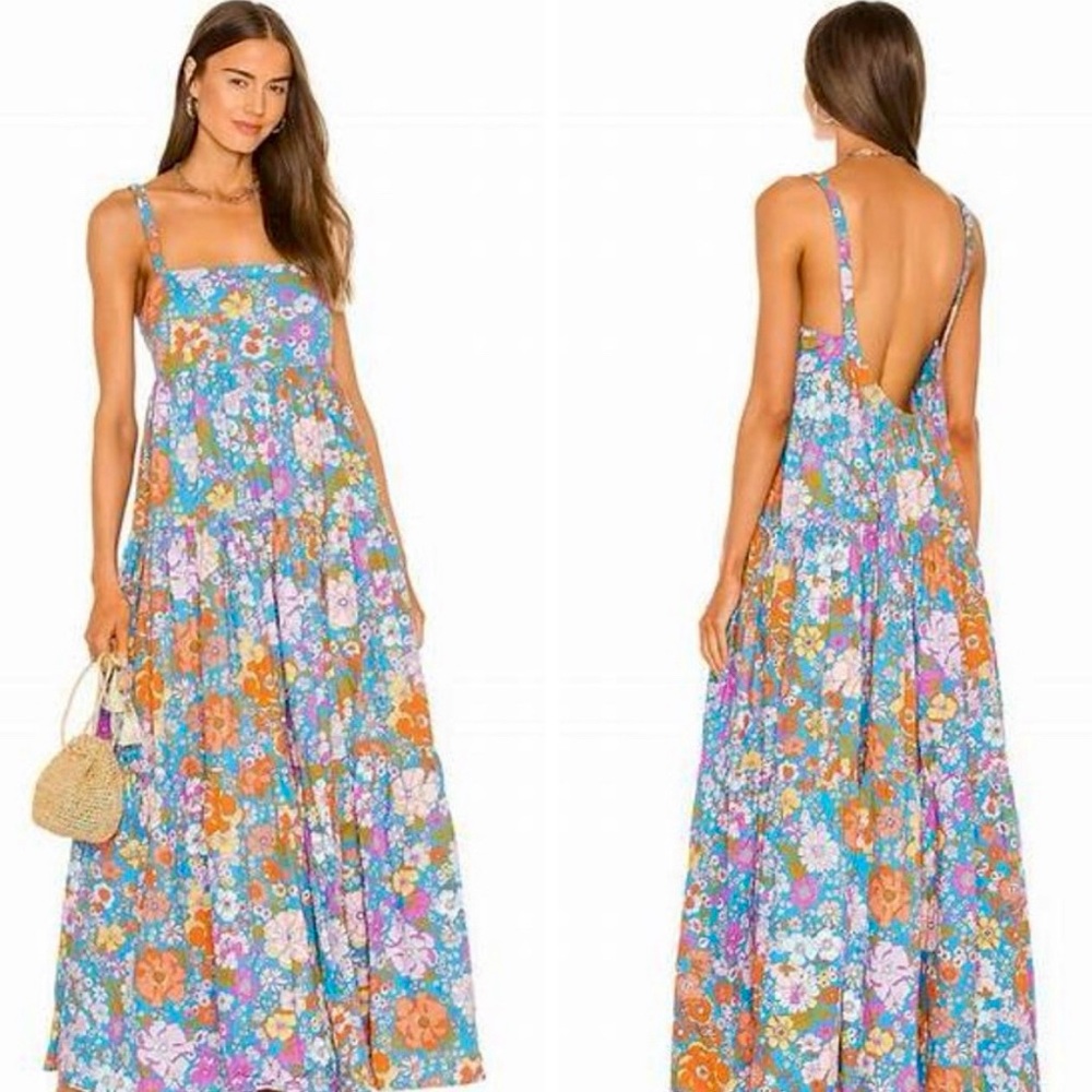 Park Slope Maxi Dress in Bluebell Combo (xs)
